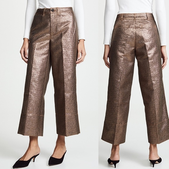 Madewell Pants - Madewell Emmett Metallic Sand Pants NWOT